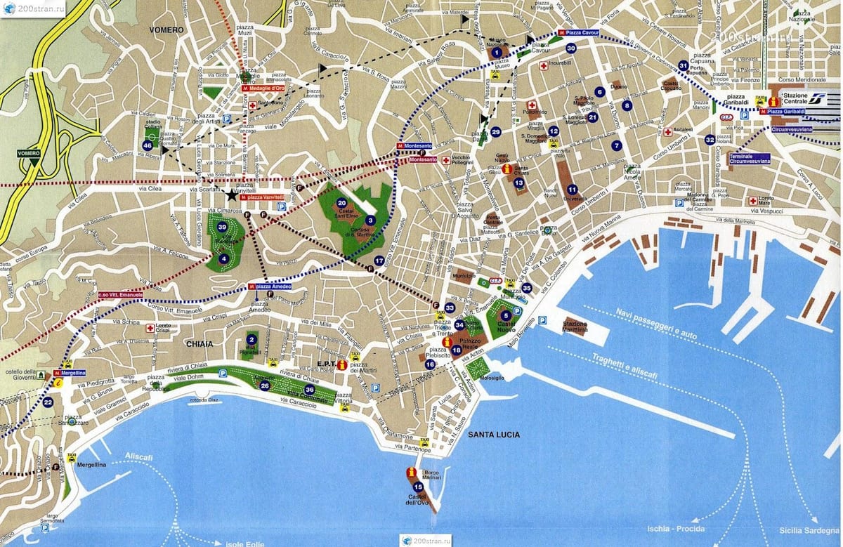 napoli stadskarta