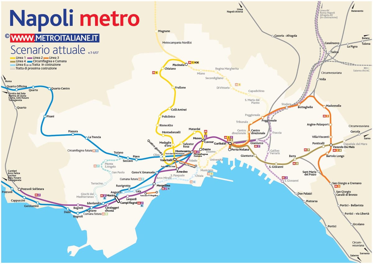karta över neapel metro