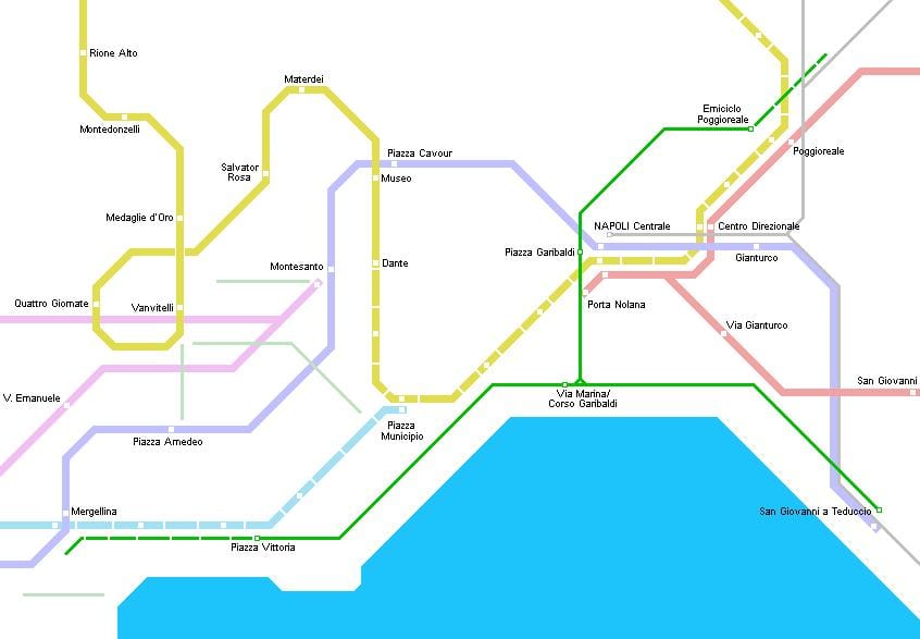 Karta över neapel spårvagn