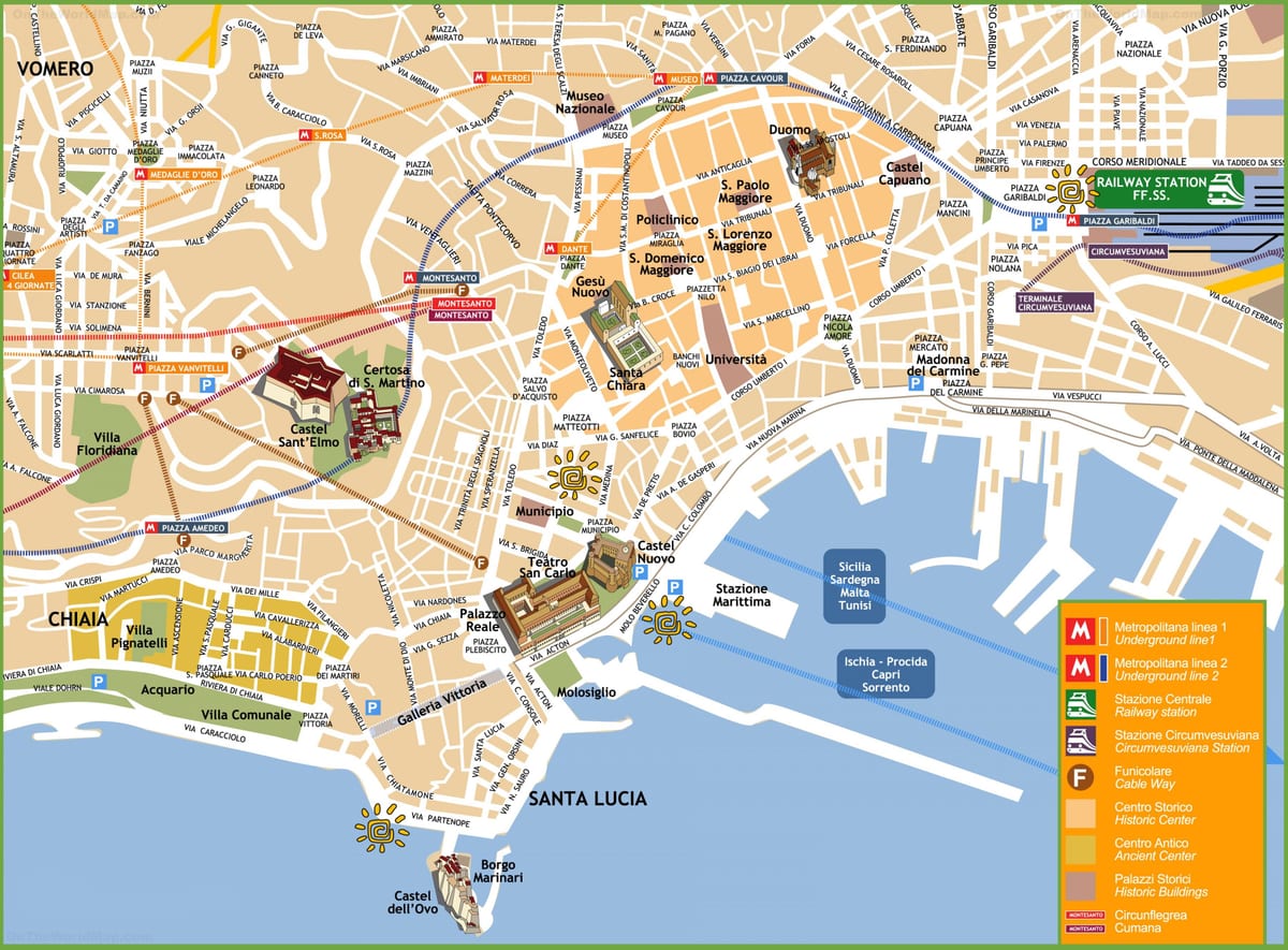turist karta napoli
